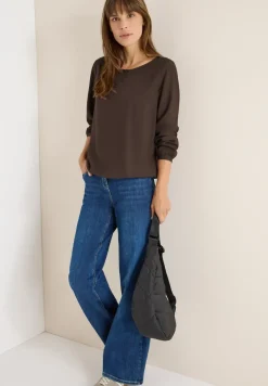 Bluse in Unifarbe