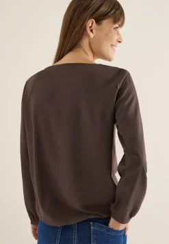 Bluse in Unifarbe