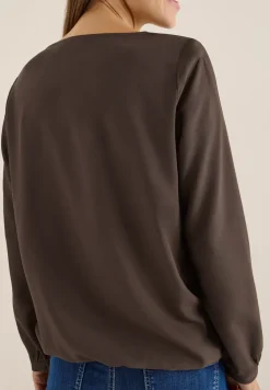 Bluse in Unifarbe