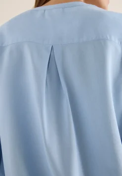 Bluse in Unifarbe