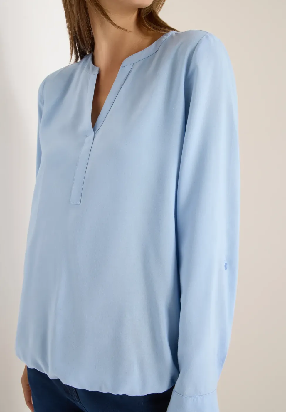 Bluse in Unifarbe