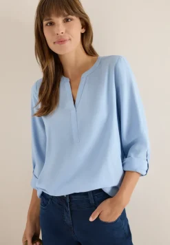 Bluse in Unifarbe
