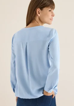 Bluse in Unifarbe