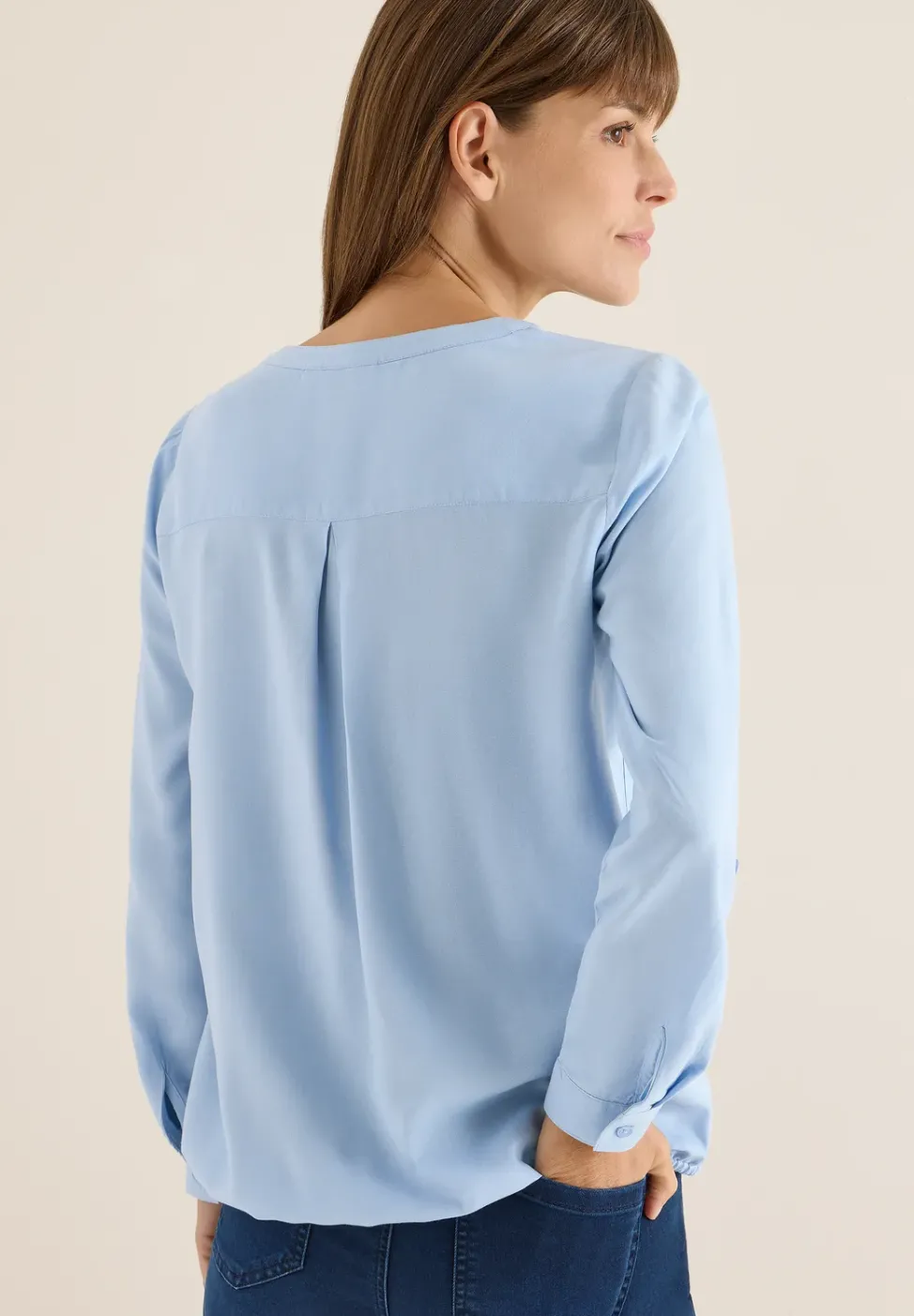Bluse in Unifarbe