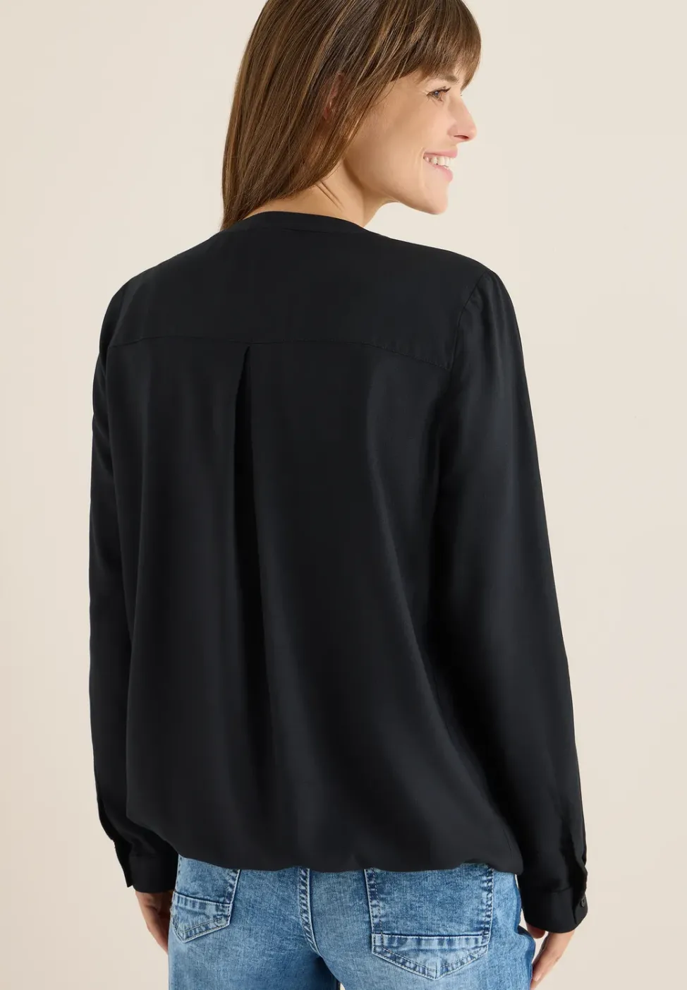 Bluse in Unifarbe