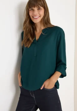 Bluse in Unifarbe