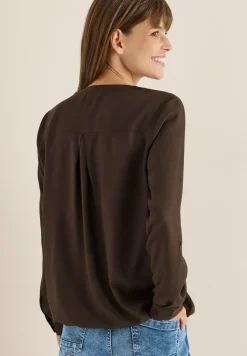 Bluse in Unifarbe