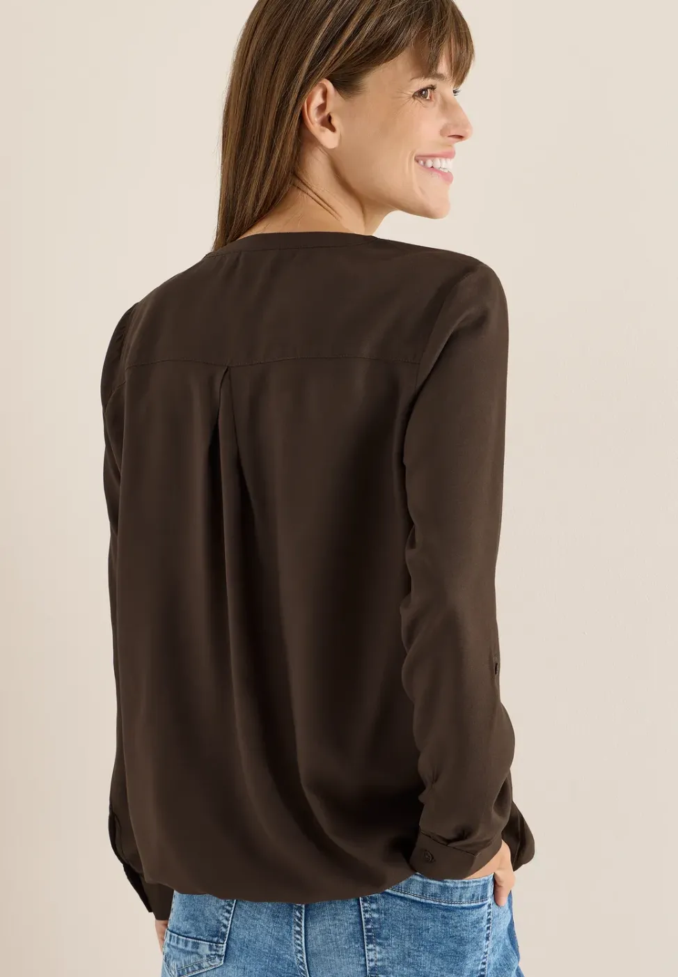 Bluse in Unifarbe