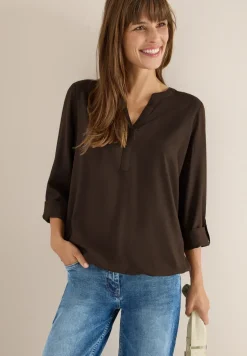 Bluse in Unifarbe
