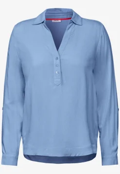 Bluse in Unifarbe