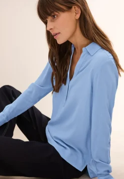 Bluse in Unifarbe