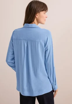 Bluse in Unifarbe