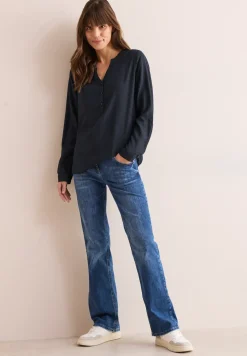 Bluse in Unifarbe