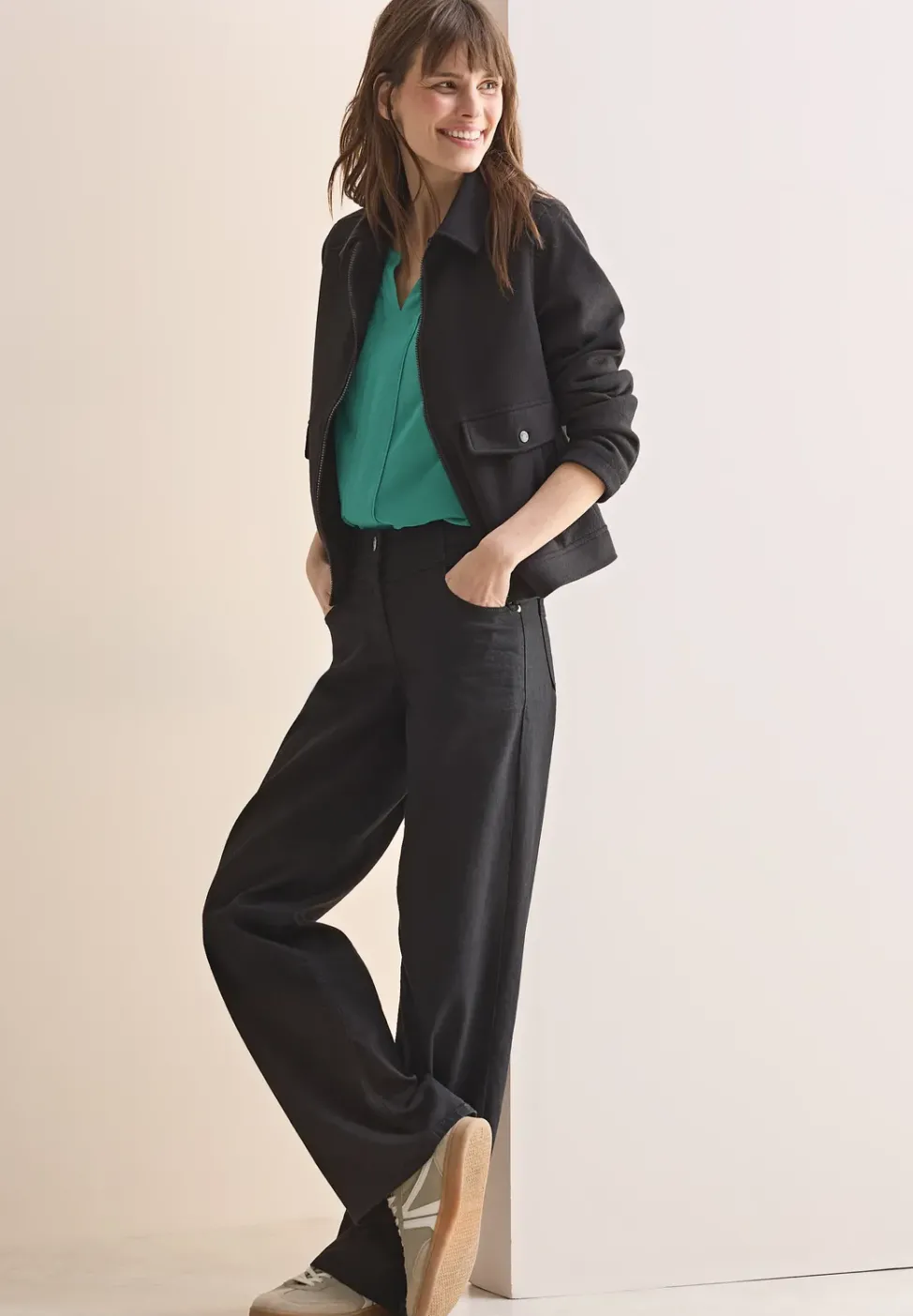Bluse in Unifarbe