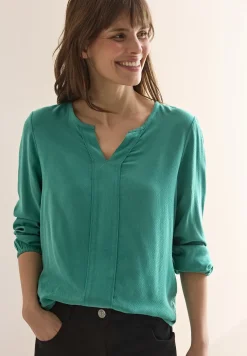 Bluse in Unifarbe