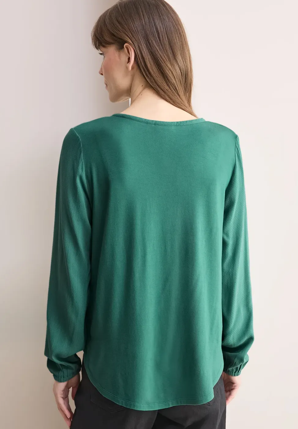 Bluse in Unifarbe