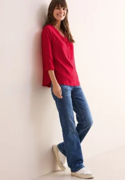Bluse in Unifarbe