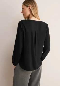 Bluse in Unifarbe