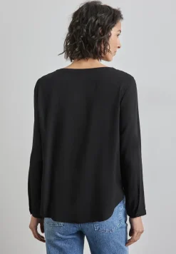 Bluse in Unifarbe