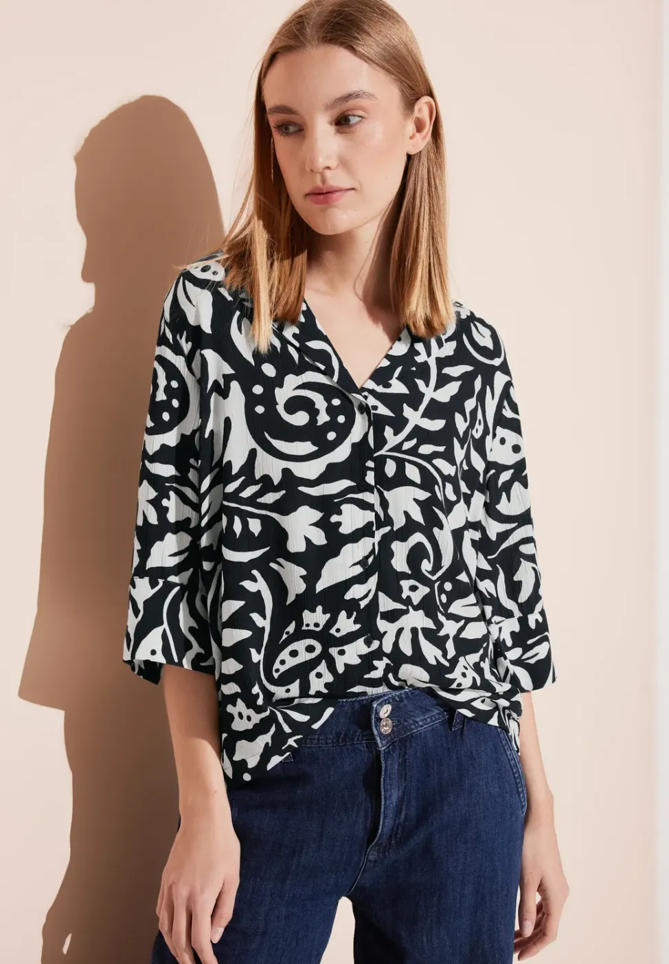 Bluse mit 3/4 Arm