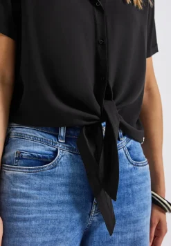 Bluse mit Bowlingkragen