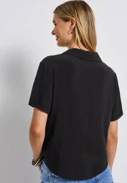 Bluse mit Bowlingkragen