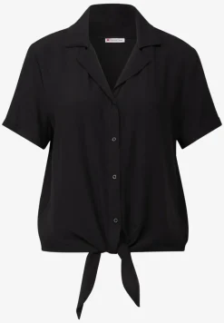 Bluse mit Bowlingkragen