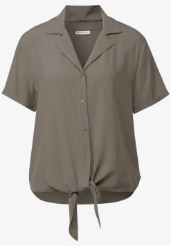 Bluse mit Bowlingkragen