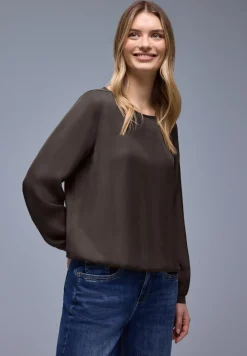 Bluse mit Elastiksaum