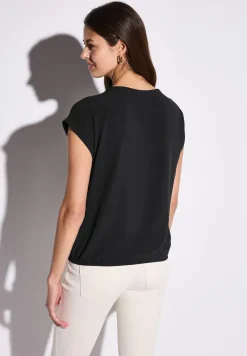 Bluse mit elastischem Saum