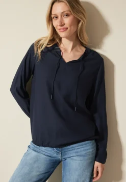 Bluse mit elastischem Saum