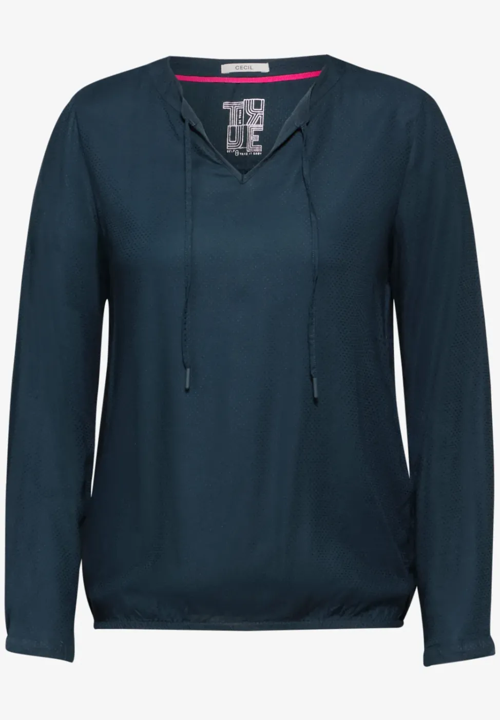 Bluse mit elastischem Saum
