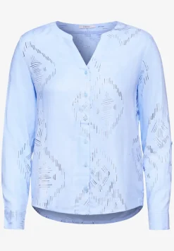 Bluse mit Folienprint