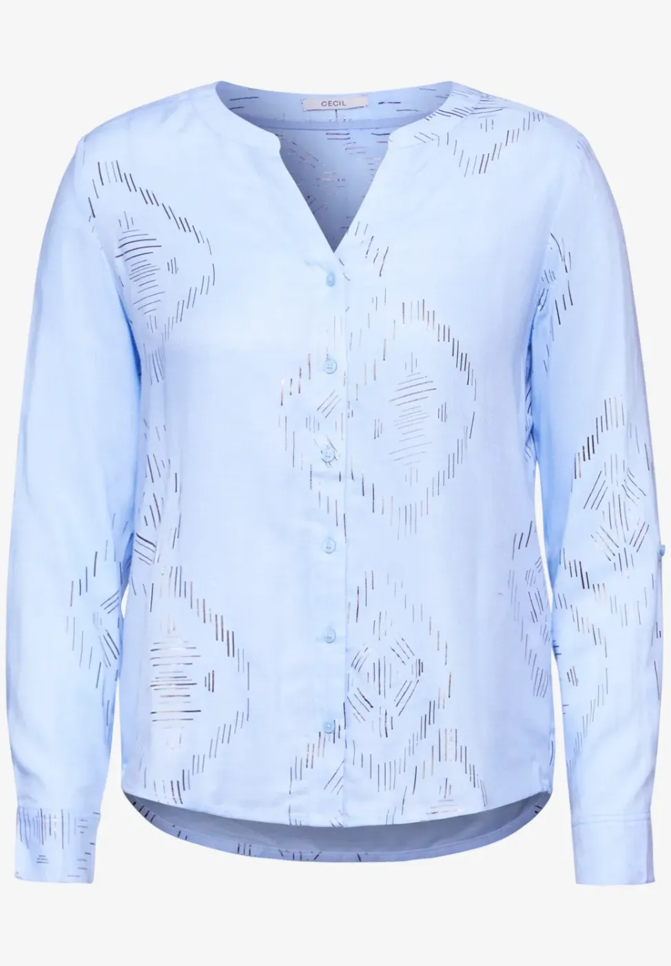 Bluse mit Folienprint