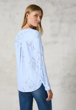 Bluse mit Folienprint