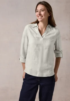 Bluse mit Folienprint