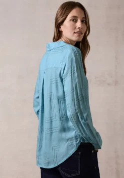 Bluse mit Folienprint