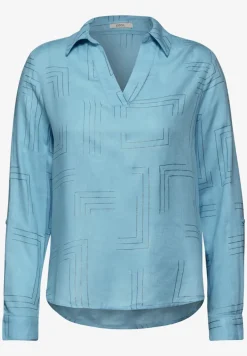 Bluse mit Folienprint