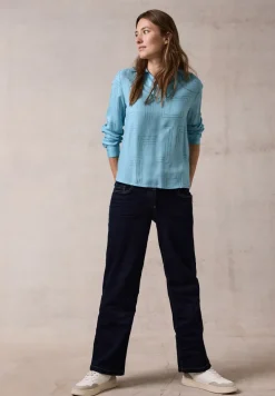 Bluse mit Folienprint