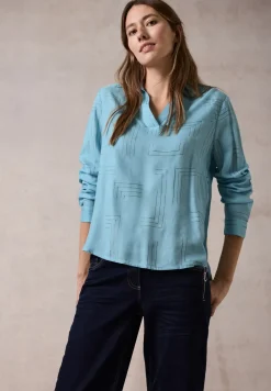 Bluse mit Folienprint