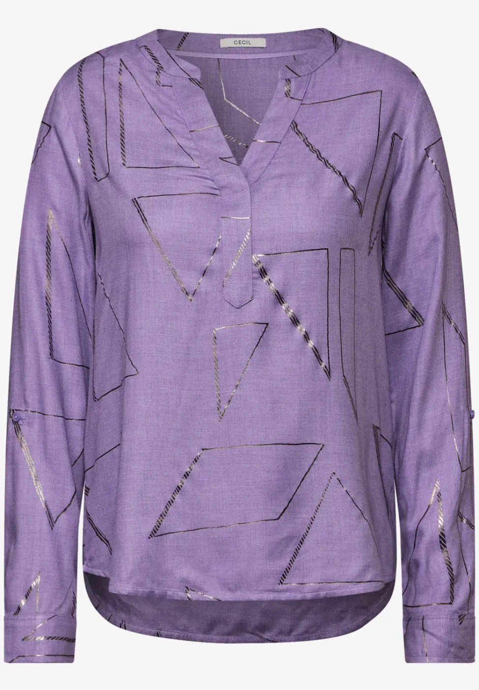Bluse mit Folienprint