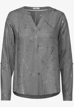 Bluse mit Folienprint
