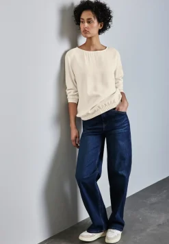 Bluse mit gerafftem Saum