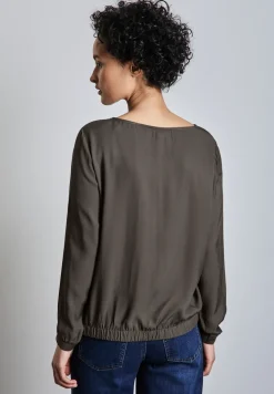 Bluse mit gerafftem Saum