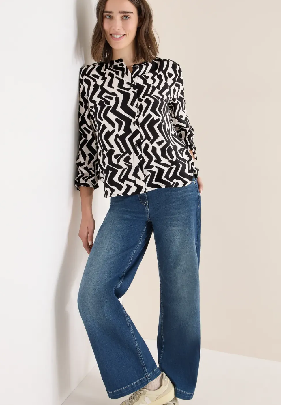 Bluse mit Grafikmuster