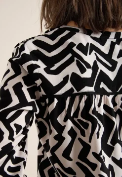Bluse mit Grafikmuster
