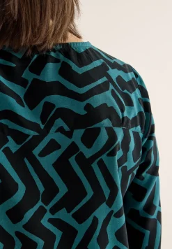Bluse mit Grafikmuster