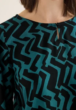 Bluse mit Grafikmuster