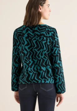 Bluse mit Grafikmuster