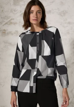 Bluse mit grafischem Muster